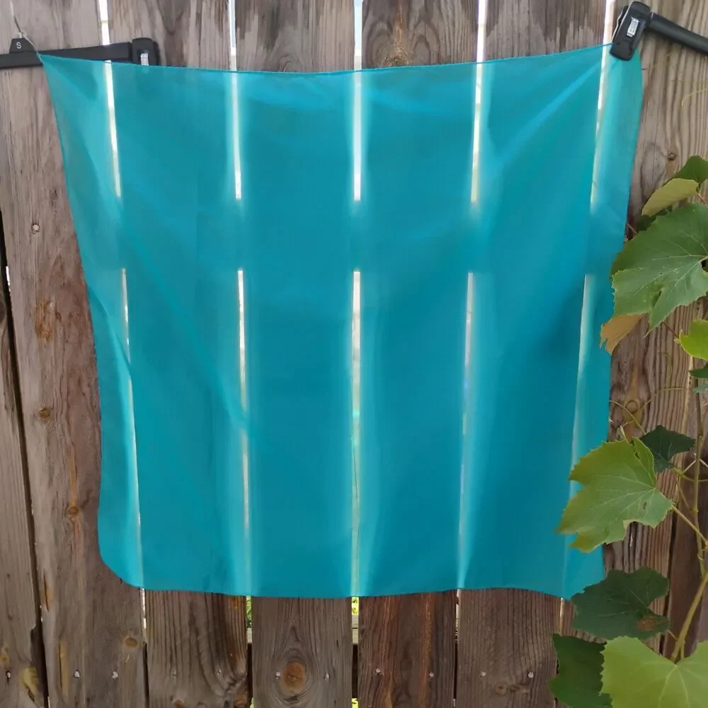 ​Vtg Scarf Lot Of 2 Morsly Paris Accessories Blue Sheer Square Scarves Japan 26